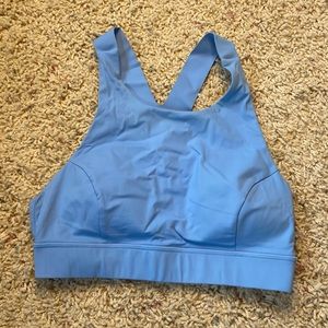 Lululemon - Blue Wunder Train Longline Bra Medium Support
